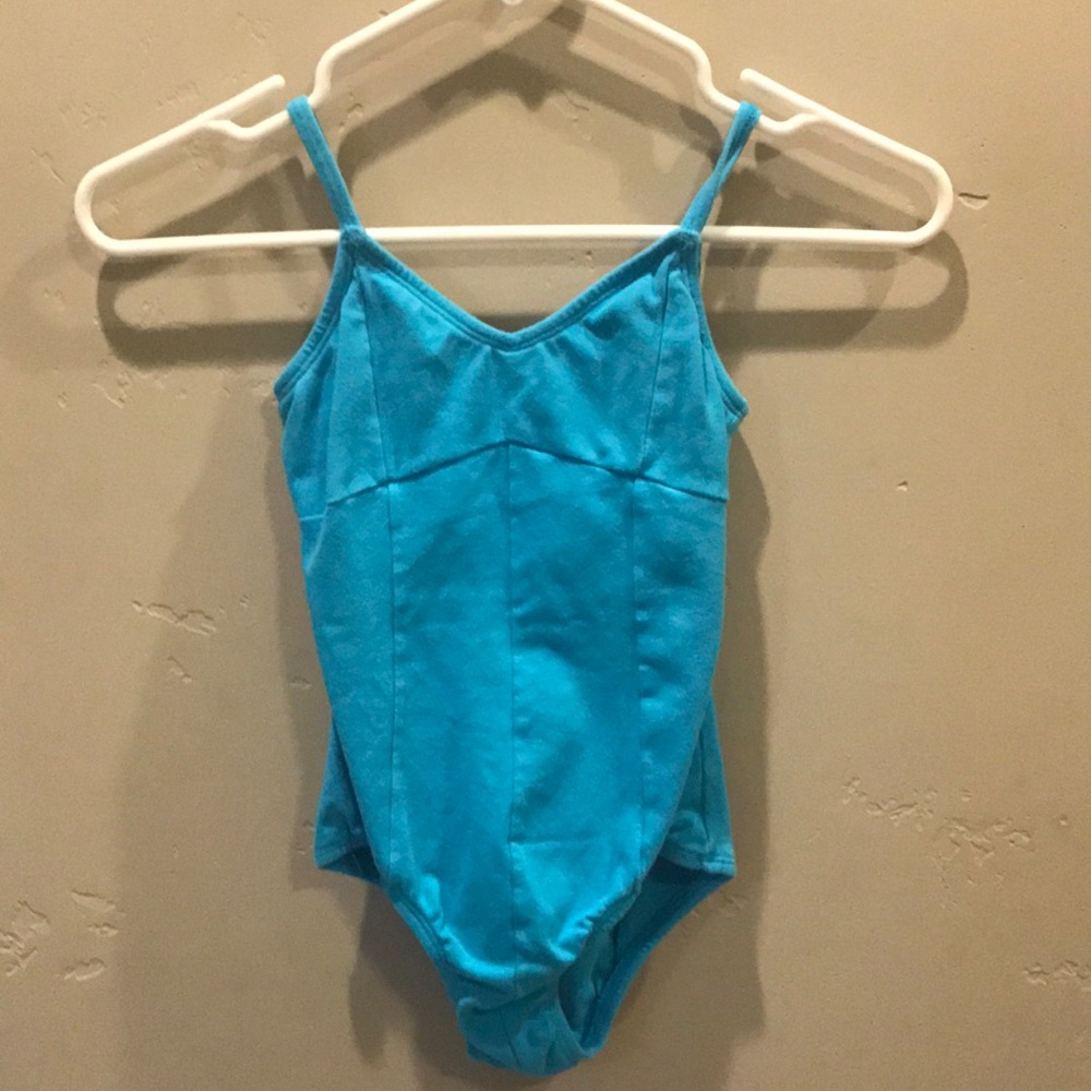 A blue leotard